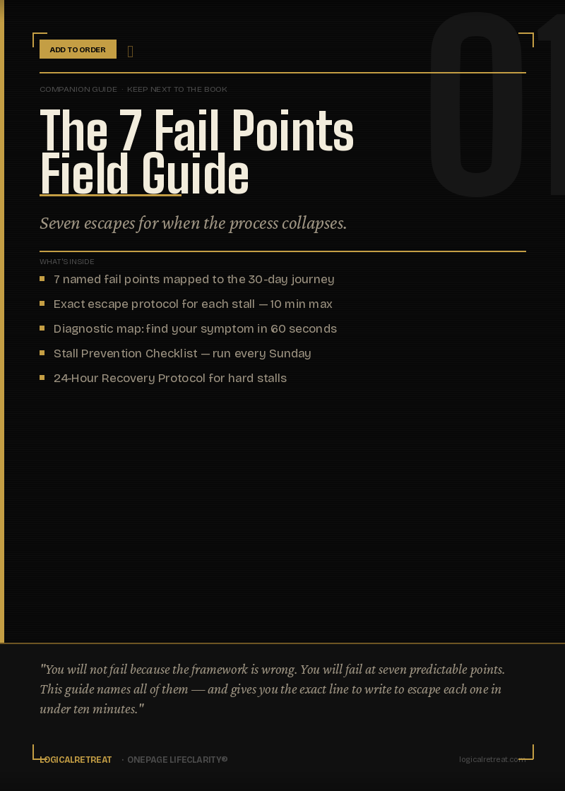 The 7 Fail Points Field Guide — OnePage LifeClarity® Companion