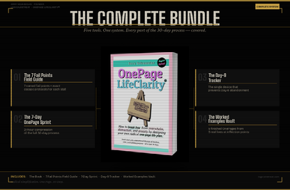 The Complete OnePage LifeClarity® System — Full Bundle